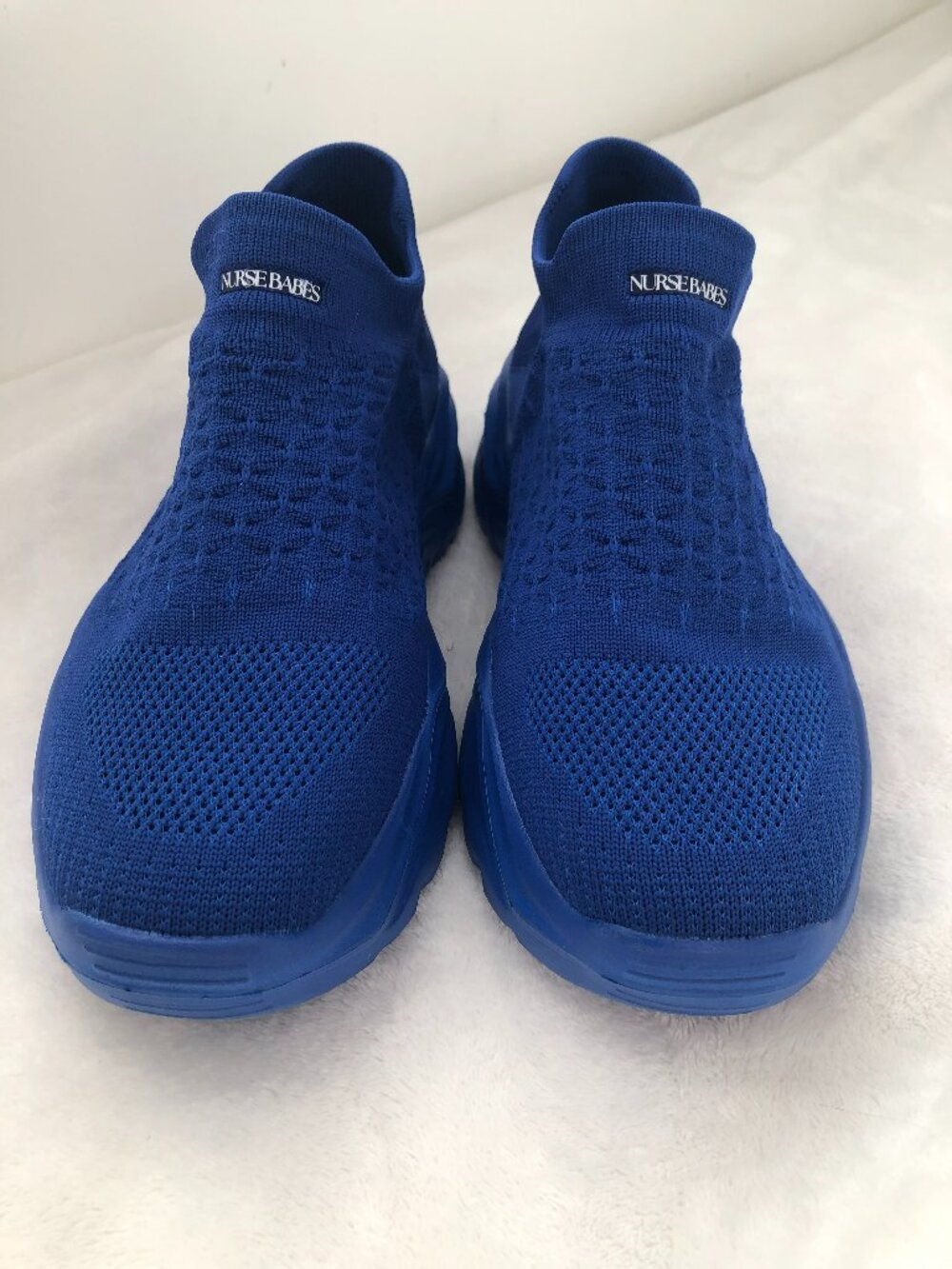 Nursebabes Knit Slip Ons 2.0 Blue Size 9.5